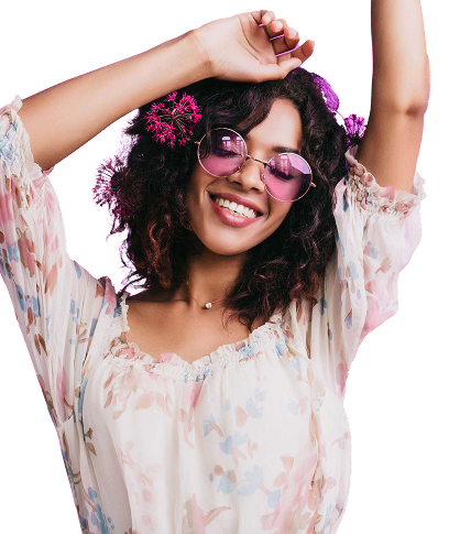px: 500/600 Woman with flowers in hair