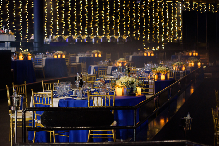 Concert crowd with raised hands